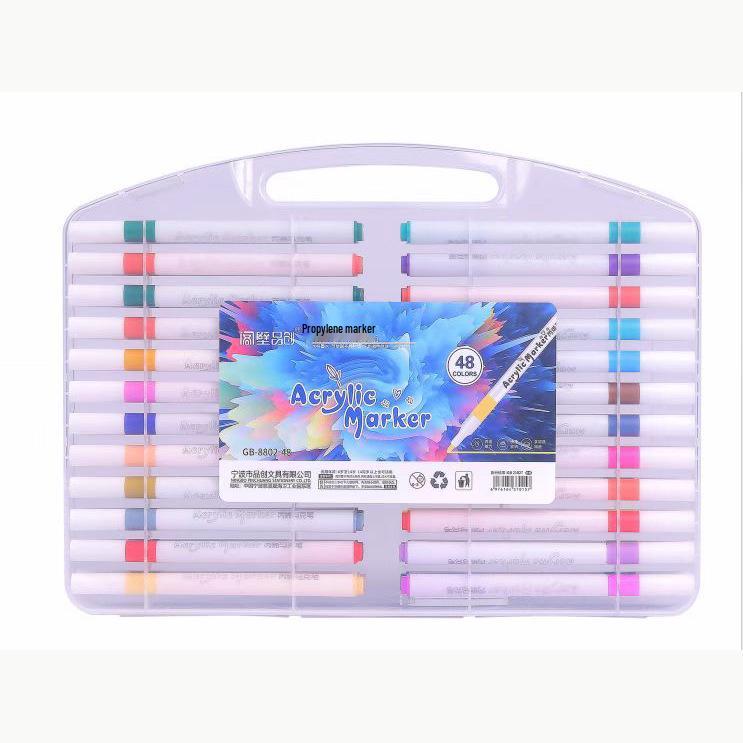 Akrylový fix s měkkým hrotem Black Box - Rychleschnoucí, Vrstvitelný, Nekrvácí, Ideální pro dětské DIY umění a graffiti malbu.