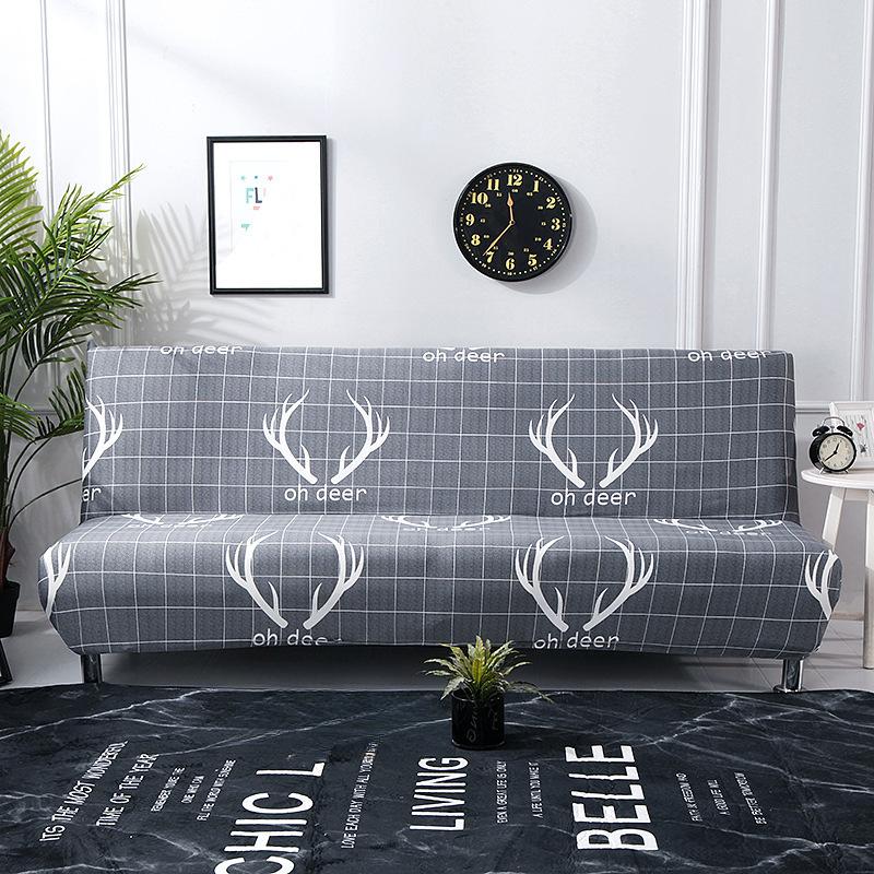No Armrest Stretch Sofa Cover All-Inclusive Folding Sofa Bed Cover Cover Fitted Sheet Full Cover Sofa Cover