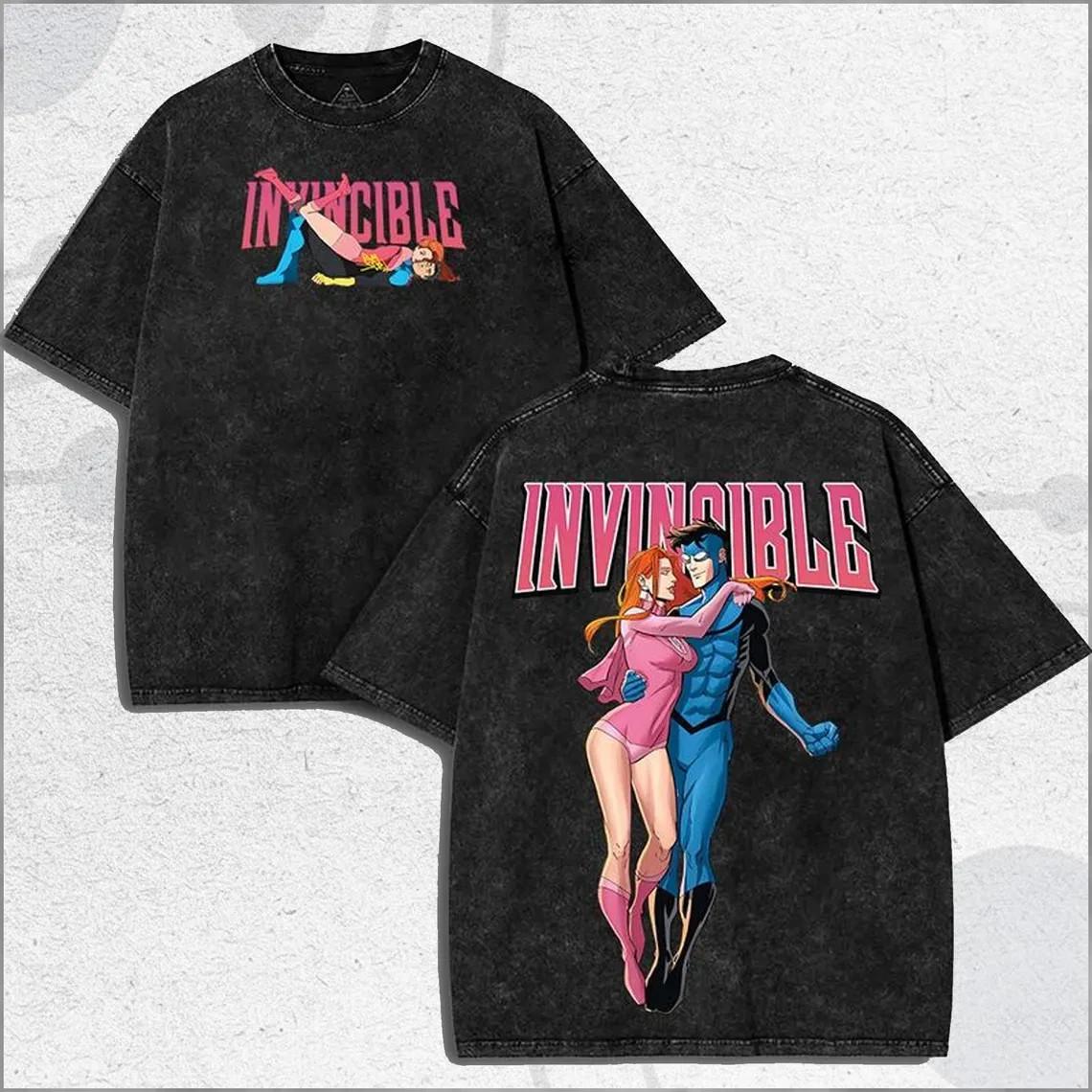 Invincible Mark Grayson Atom Eve Vintage Washed Oversized Tee Cotton S разноцветный