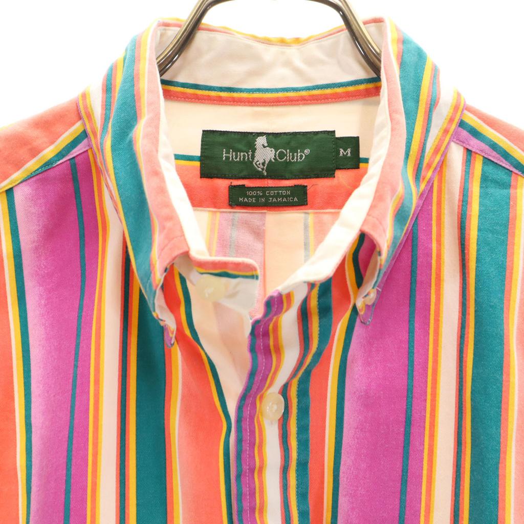 Hunt Club Striped Pattern Short sleeve Button down shirt M Multi Men's Used