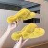 New Home Cotton Slippers Cross 2025 Trendy Ins Muffin Thick Bottom Internet Celebrity Spring and Autumn Fluffy Slippers Women's Wear