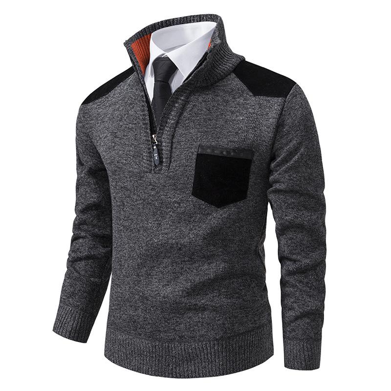 Maglione da uomo 2024 Business a collo alto in maglia grossa