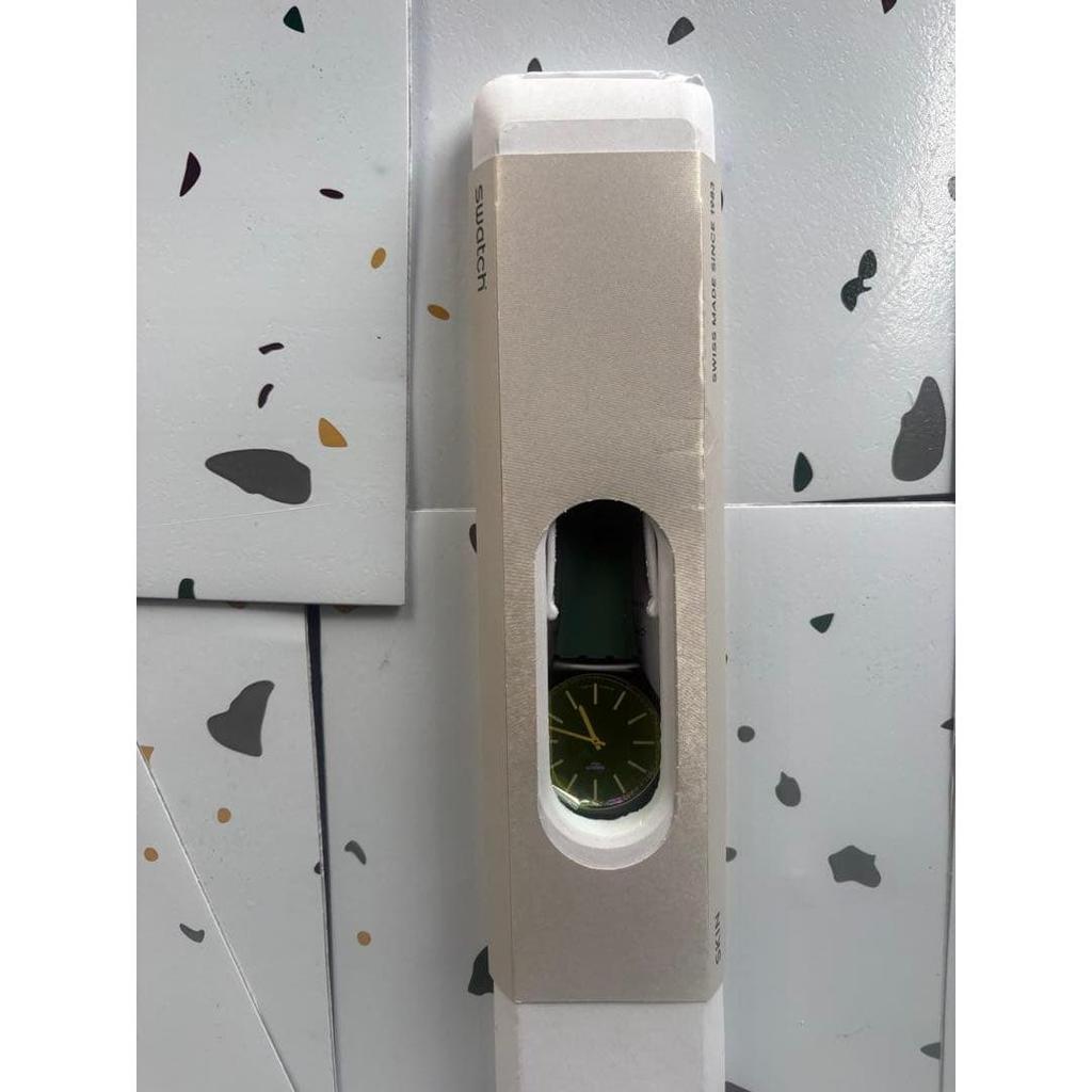 Used Swatch SKIN Quartz Watch Body Olive Green