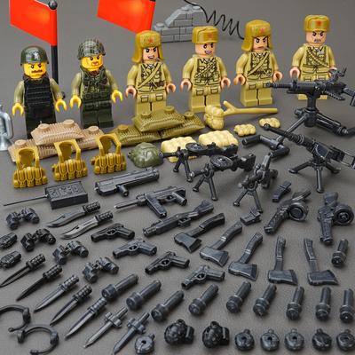 D71008 Militärische Bausteine ​​Minifiguren-Set Kinderpuzzle Kleine Partikel Bausteine ​​zusammenbauen