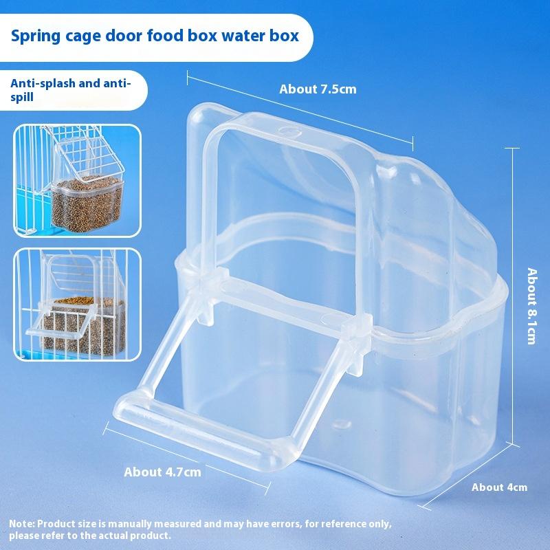 Large Capacity Bird Feeder Box Anti-Splash Bird Food Dispenser Durable Parrot Feeding Box For Small Medium Birds