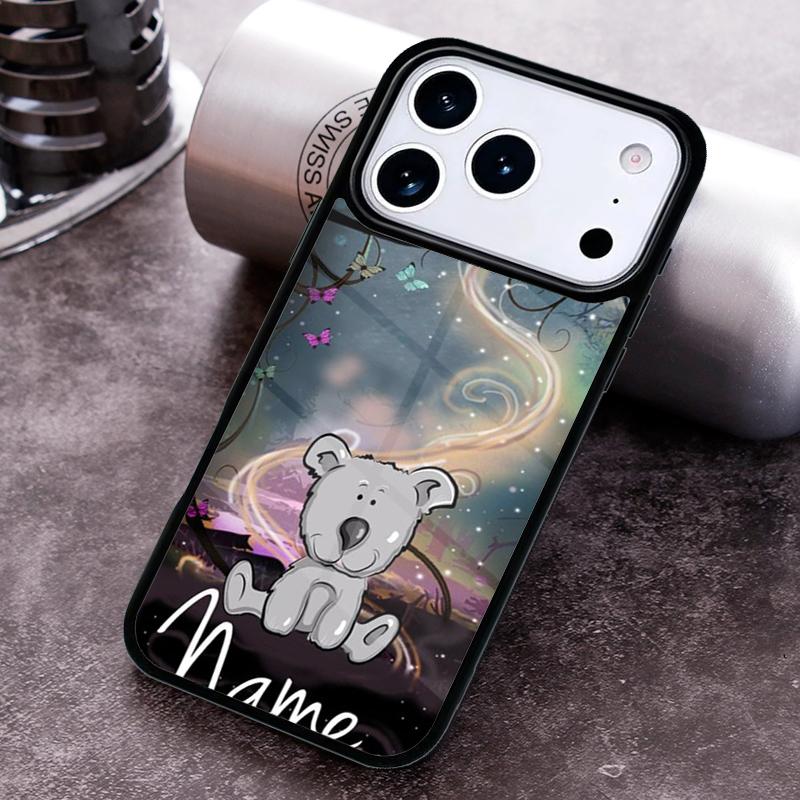 Cute Cartoon Koala TPU Phone Case For iPhone 17 16 15 14 13 12 11 Pro Max Plus 17Air Soft Silicone Cover