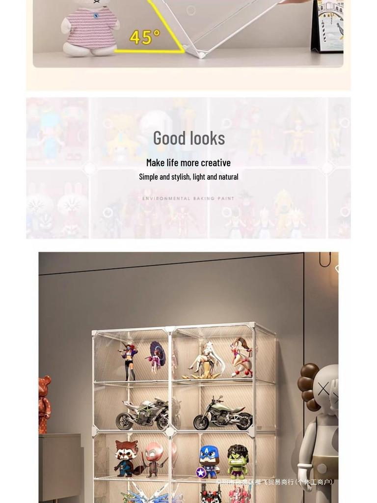 Lego Vitrine: Staubdichtes Transparentes Aufbewahrungsregal für Kleine Ornamente und Spielzeug