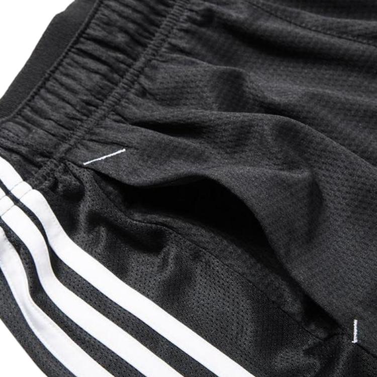 Adidas Side Stripe Lace-Up Breathable Five-Point Sports Shorts Men Shorts Black F86297