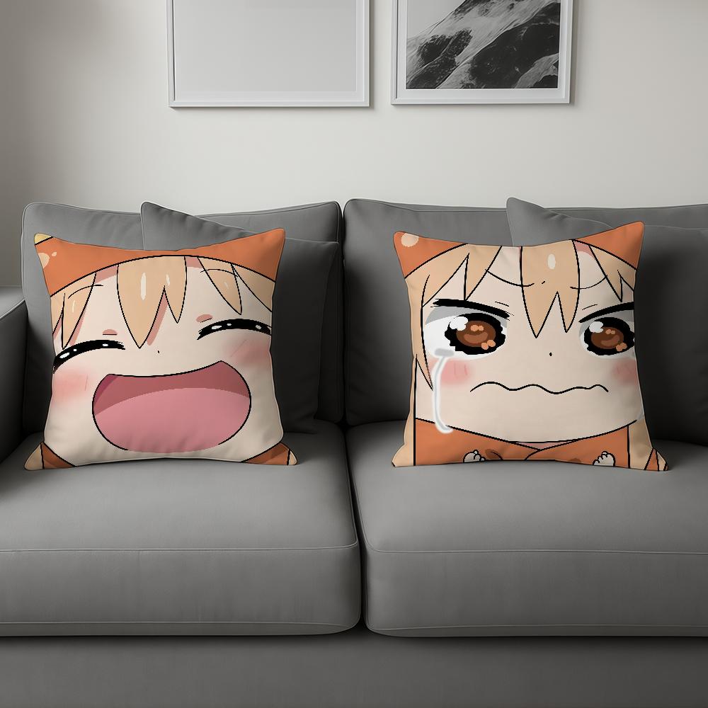 Chibi Kawaii Cute Cartoon Anime U-Umaru Chan Cushion Cover Soft Pillow Case For Sofa Living Room Home Decor Protective Covers