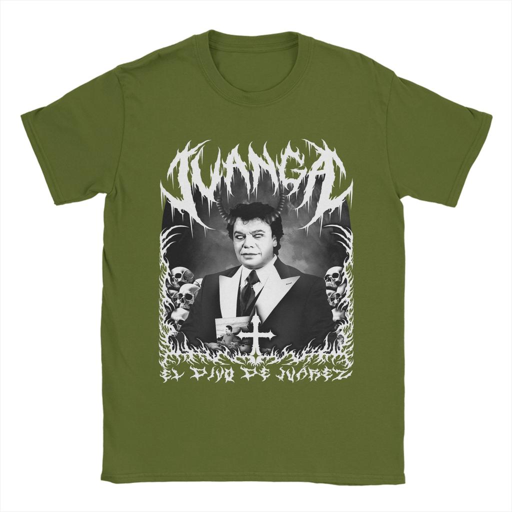 Herren Juan Gabriel El Divo de Juarez Dunkles Metall Design T-Shirt Baumwollkleidung Kurzarm Rundhals T-Shirt Geburtstag T-Shirts