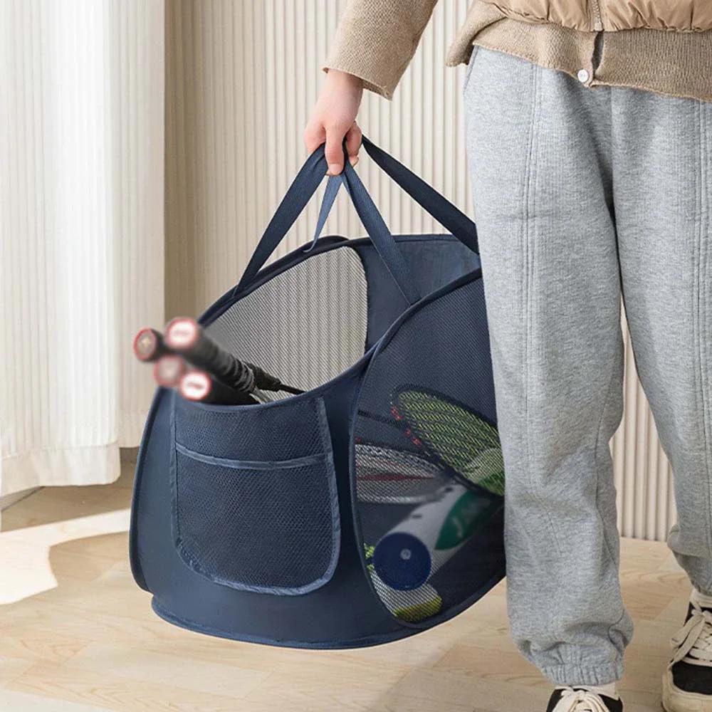 Foldable Laundry Storage Basket, Breathable Design, Large-capacity Household Accessory, Dirty Clothes Basket