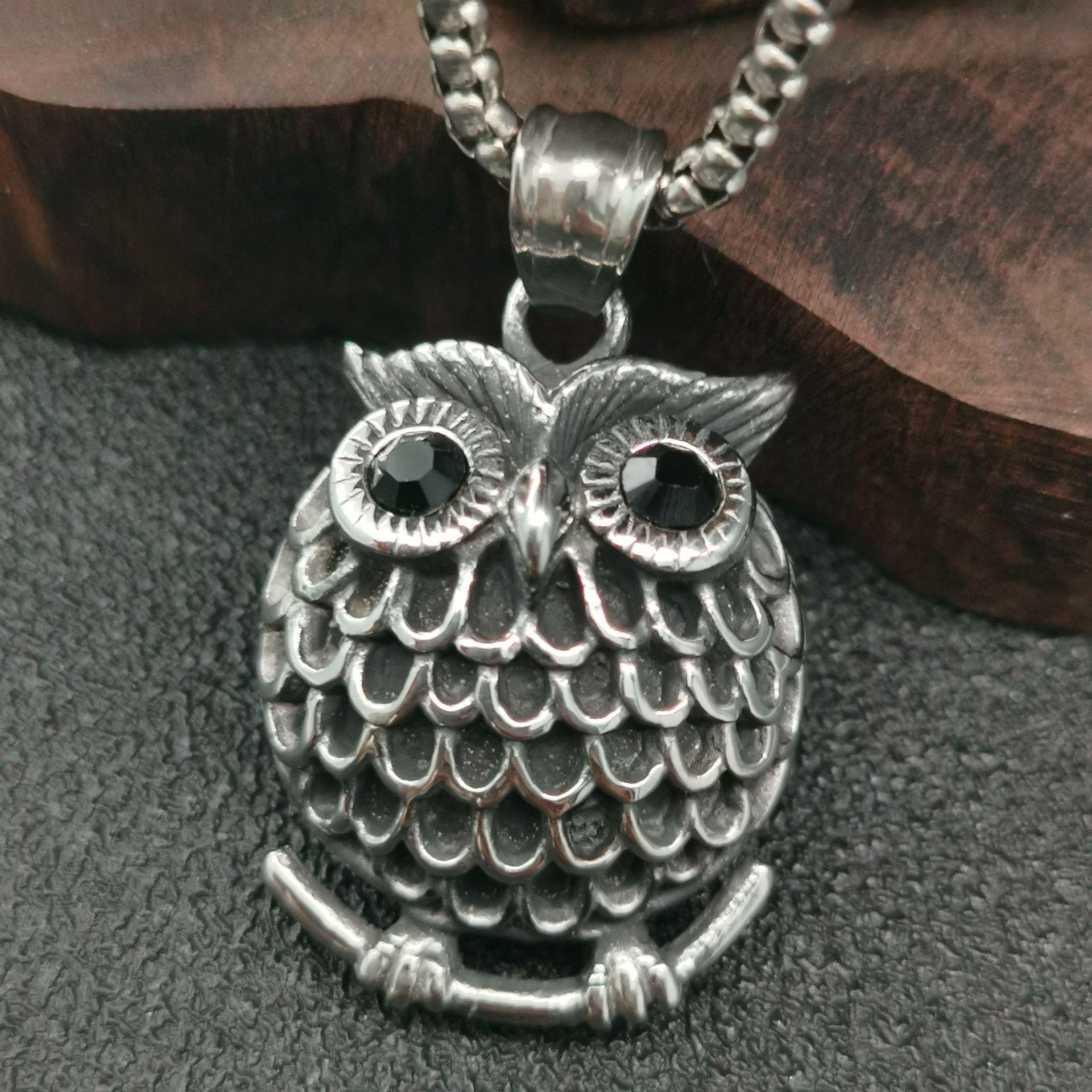 New Vintage Owl Pendant Necklace for Women