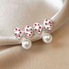 Cute Pearl Bowknot Drop Earrings For Women Trendy Dot Bow Dangle Earrings Minimalist Sweet Wedding Party Jewelry Pendientes Gifts