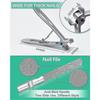 Toenail Clippers For Thick Nails And Ingrown Nails For Seniors - Stainless Steel Soft Grip Nail Clippers With Nail File