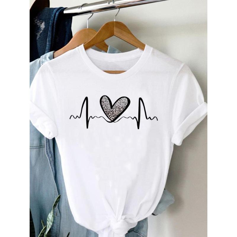 (Marime europeana) Tricou Fluture Floare Tendință Femei Mânecă Scurtă Imprimeu Modă Damă Tricou Top Îmbrăcăminte Casual Feminină Tricouri Grafice