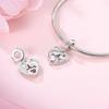 Charms Platapink Mother-Daughter Heart-Shaped Beads Fit Originalbracelets Charms For Women Jewelry Diy Making Gifts