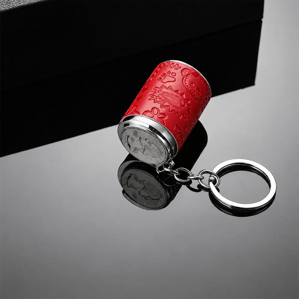 2-in-1 Coin-holding Jar Keychain with Snap Closure Coin Holder  for Supermarket Cashier