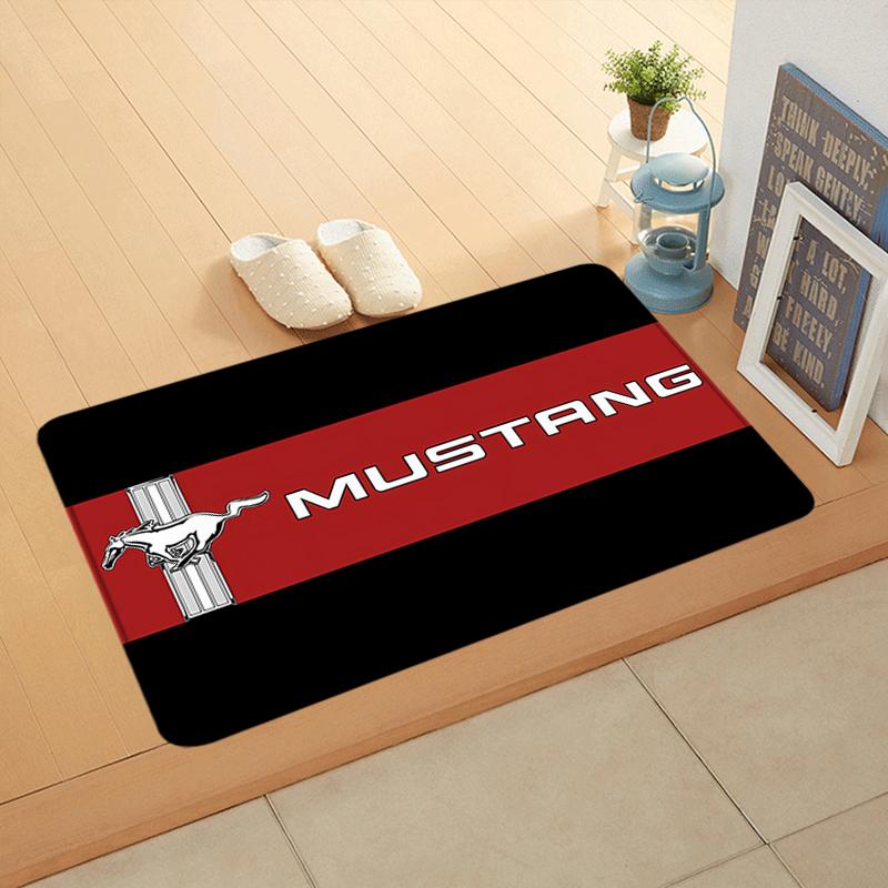 House Entrance Doormat Hallway Carpet Mustangs Horse Living Room Rugs Foot Carpets Bathroom Rug Floor Mats Non-slip Home Decors