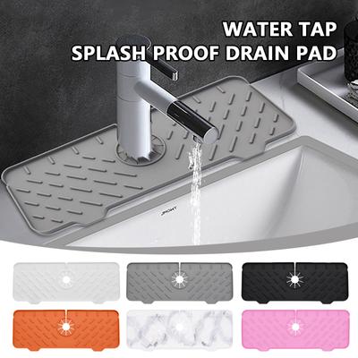 Neue Küchenspülen-Wasserhahnmatte, Silikon-Abtropfmatte, Spülbeckenablage, Spülbeckenschutz, Küchen- und Badezimmerspülbecken-Wasserhahnmattenschutz