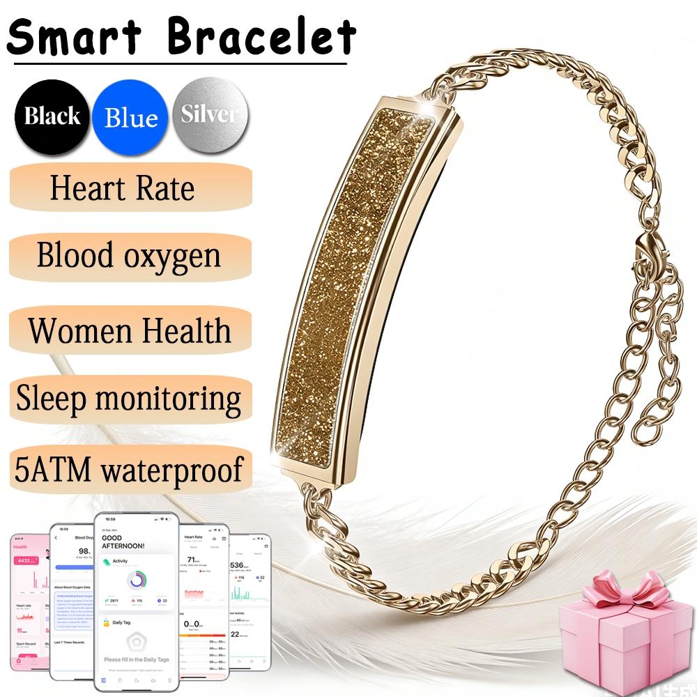 New Fashion Women Smart Bracelet 5ATM Waterproof Women Health Heart Rate Blood Oxygen Sports Smart Bracelet Global Version
