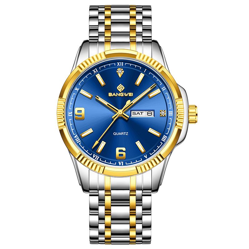 BANGWEI Ladies Watch Business Women's Watch Calendar Luminous Clock Quartz Stainless Steel Strap Fashion Watch for Women reloj