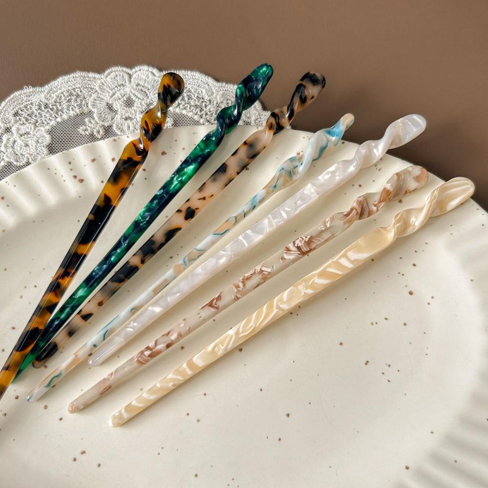 Vintage Acetate Hair Sticks For Women Girls Chopstick Bun Maker Elegant Hairpins Wedding Bridal Hair Accessories