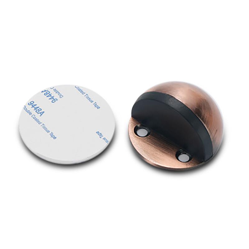 NAIERDI 7 Colors Stainless Steel Rubber Door Stopper Non Punching Sticker Door Holders Catch Floor Mounted Nail-free Door Stops