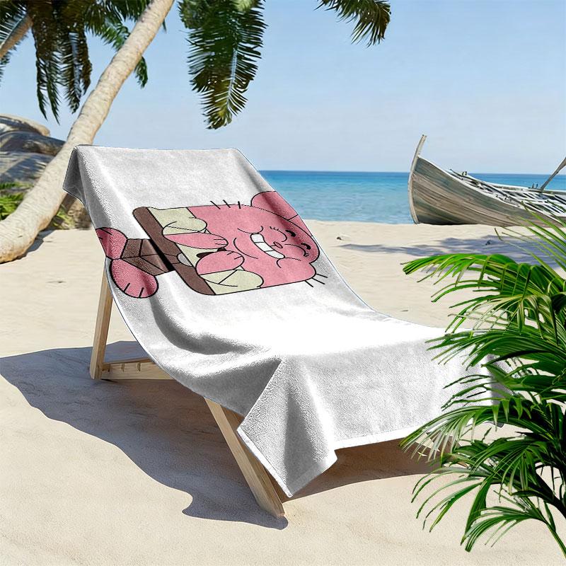 Richard Watterson Print Beach Towel, Large Soft Quick Dry Towel for Beach Camping Swimming