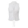 Summer New Fashion Street Style Sexy Navel-Revealing Slim-Fit Tie-Up Sleeveless Tank Top For Women