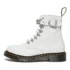 Dr. Martens 1460 Leather Metal Buckle Elastic Short Boots Women Boots White 27266100