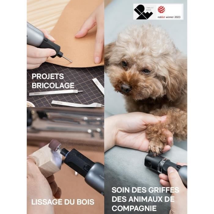 Outil rotatif multifonction - hoto - 35 en 1 - 2000 mah - 5 vitesses - lumière led annulaire