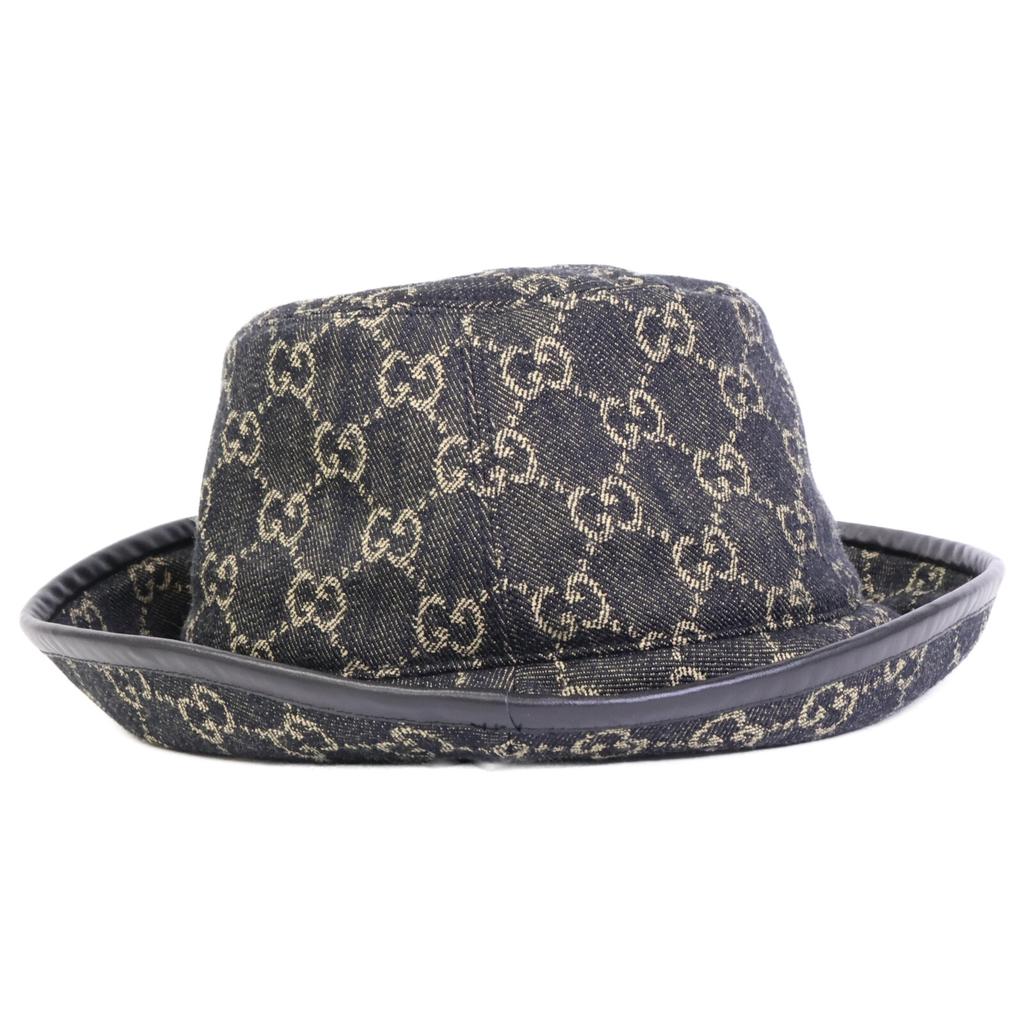 GUCCI [Brand new/Made in Japan] 576371 3HAF8 GG Denim Bucket Hat hat M 22.8" Black seriesUsed