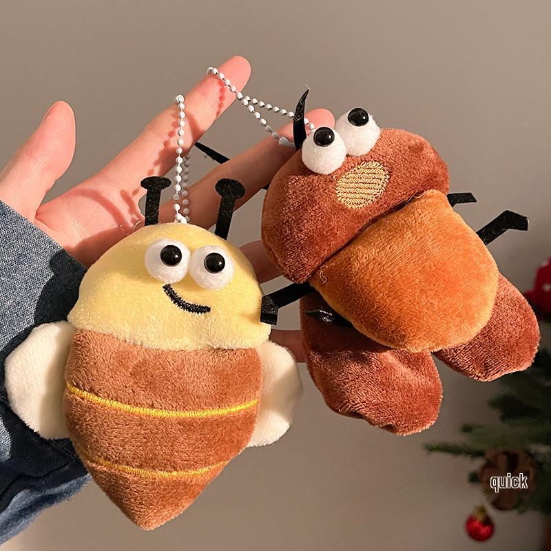Mosquito-Shaped Plush Hanging Ornaments - Fun Keychain Charms & Small Toy Gifts