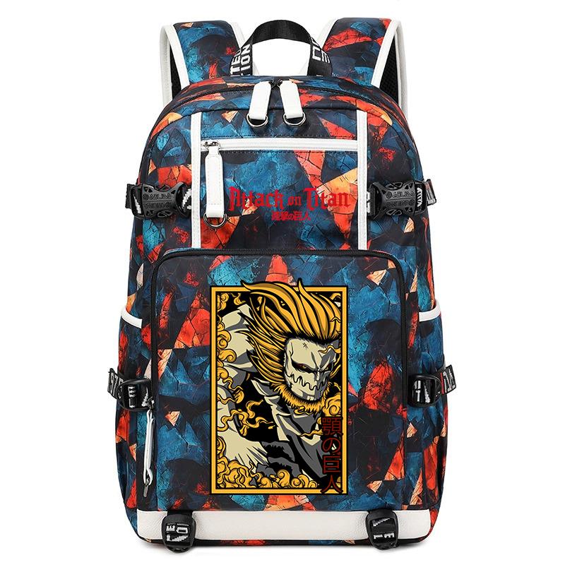Attack On Titan Anime Print Student Backpack Large Capacity Casual Daypack for Boys Girls School Travel