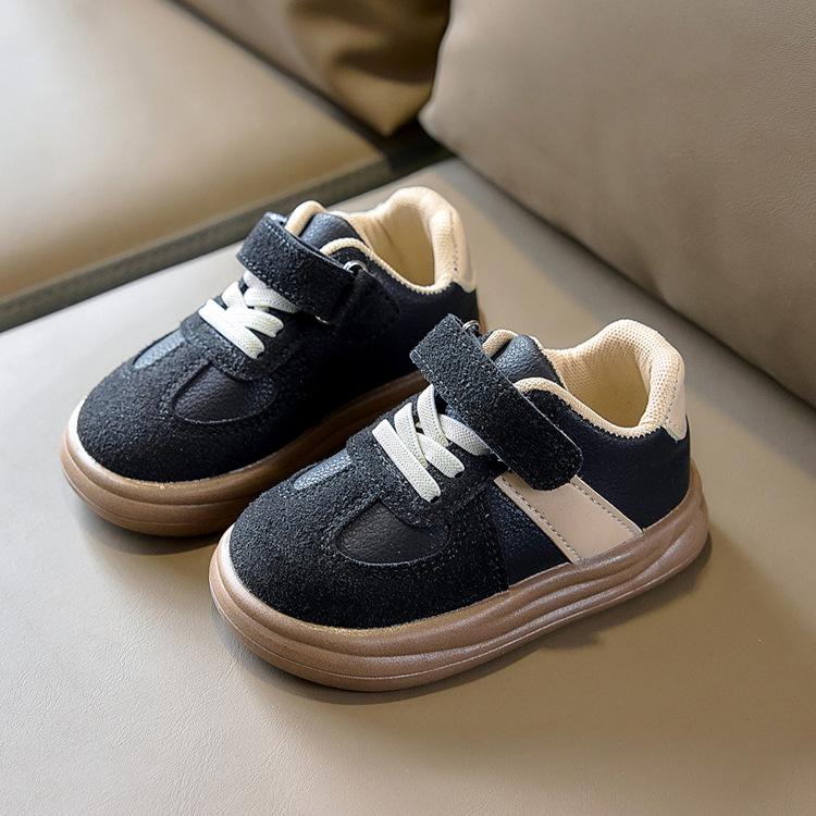 Children's German-style sneakers, spring and autumn models, with Velcro fasteners, soft soles, toddler walking shoes, casual sports shoes for boys