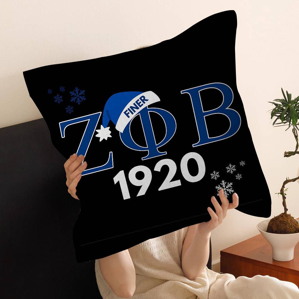 Zeta Phi Beta Sorority Cushion Cover Car Throw Pillow Case For Sofa Car Christmas Gift 40x40cm 45x45cm
