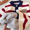 Kids Thick Double Layer Knit Sweater Winter Warm Boys Girls Outerwear