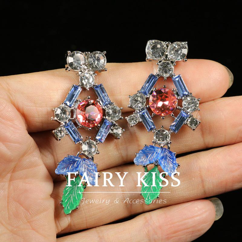 Б/у Этнический Роскошный Набор Колье и Серьги со Стразами: Медные Аксессуары для Чокера