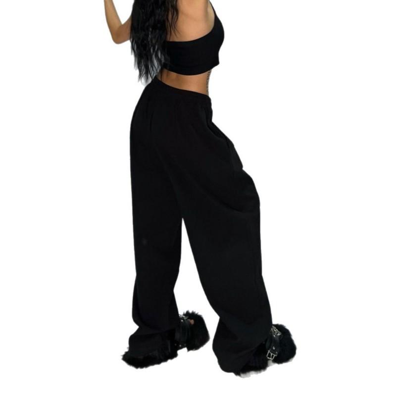 Y2K Hip Hop Streetwear Weite Jogginghosen Damen Lockerer Schnitt Freizeithosen Mode