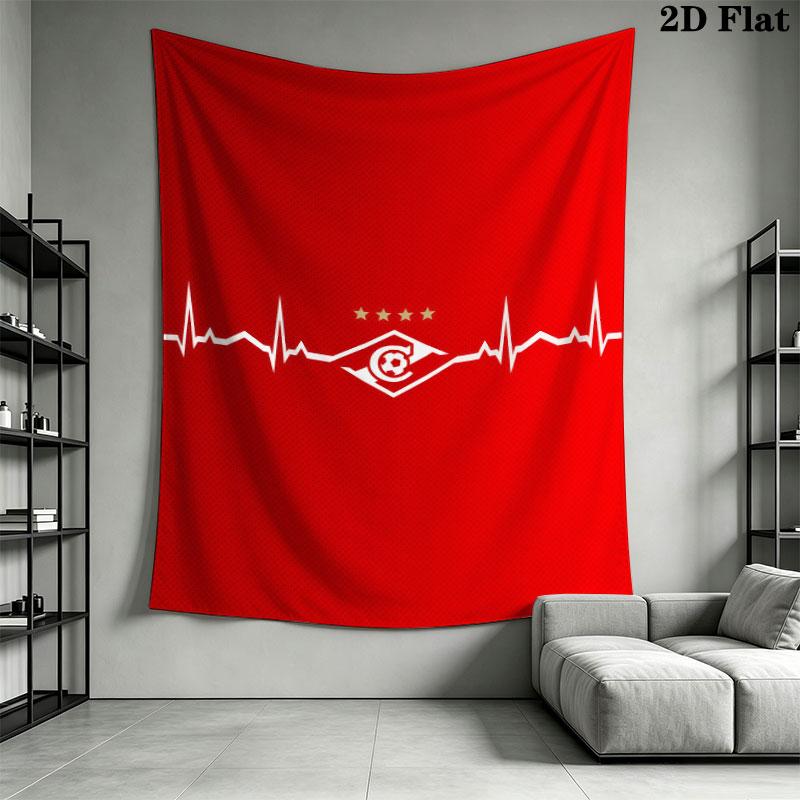 Spartak Moscow Power Wall Hanging Printed Fabric Blanket Decorative Tapestries for Bedroom Living Room Home Decor