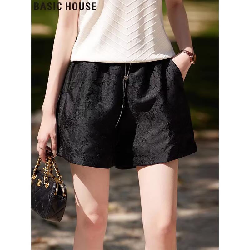 

Basic House Новые женские шорты с широкими штанинами в китайском стиле из ледяного шелка L