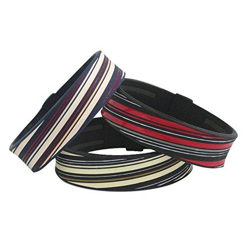 Phiten RAKUWA Bracelet S Silicone Slash Line Black/Cream 17cm