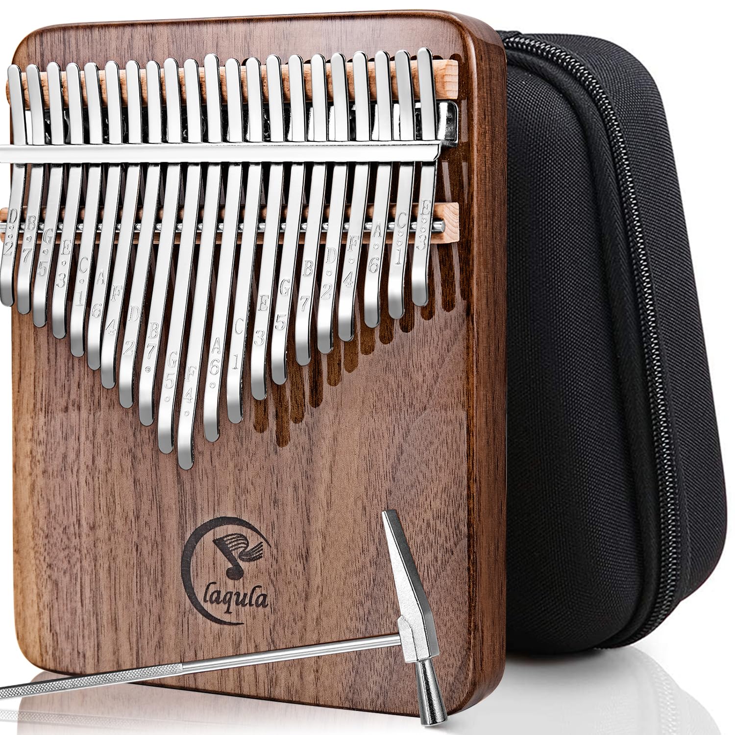 

21-клавишная калимба из ореха, пианино для большого пальца с настроечным молотком и защитным чехлом, инструкция для изучения японского языка, ноты, гамма катакана