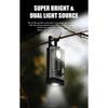 COB Keychain Work Light with Dual Light Source Rechargeable Solar Powered 9 Mode Magnet Base for Camping Fishing Repair Walk