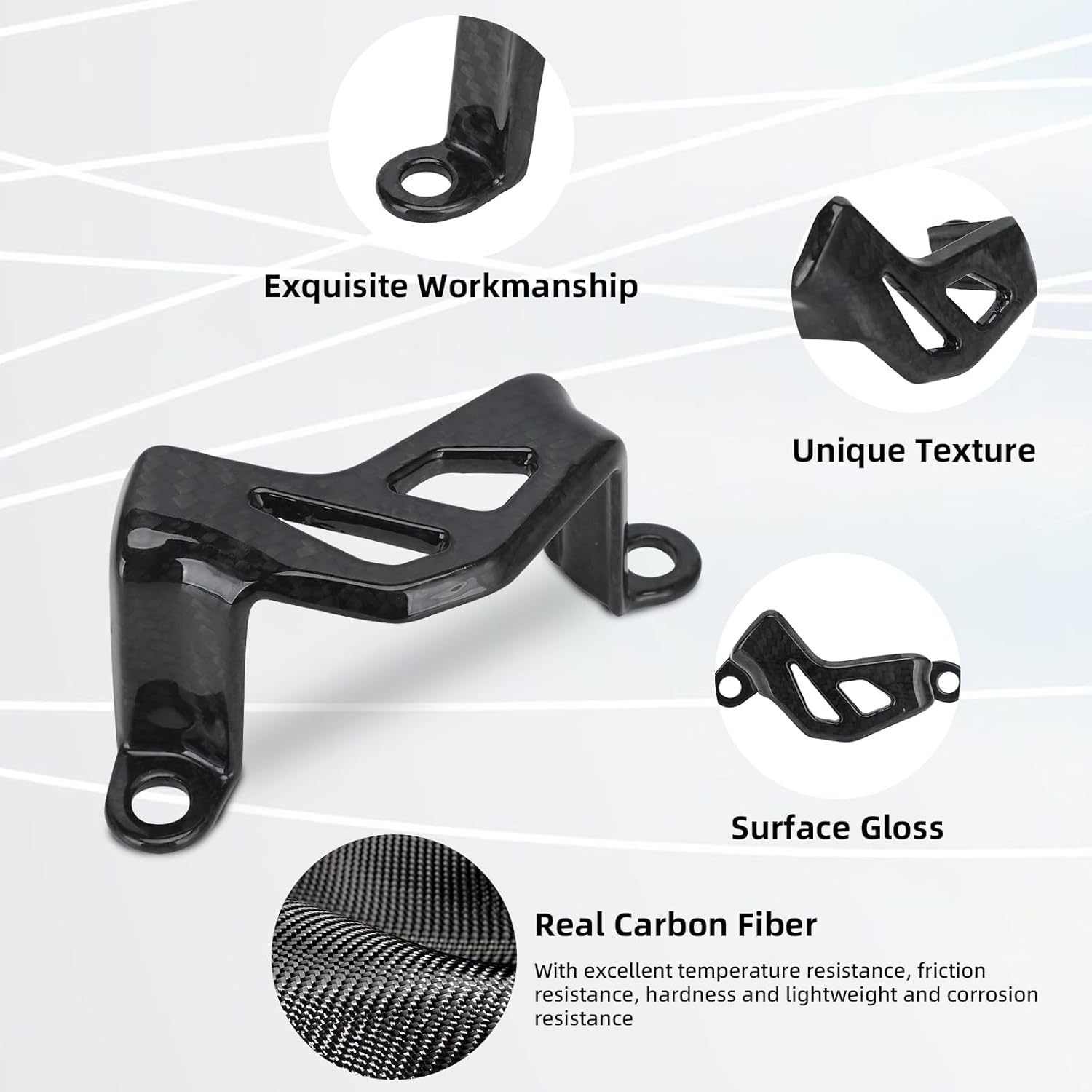 

Real Carbon Fiber Caliper Guard,Dirt Bike Brake Caliper Cover Protector for KX250 2019-2024/KX450 2019-2024/KX250F 2004-2018/KX450F 2006-2018/KLX450R