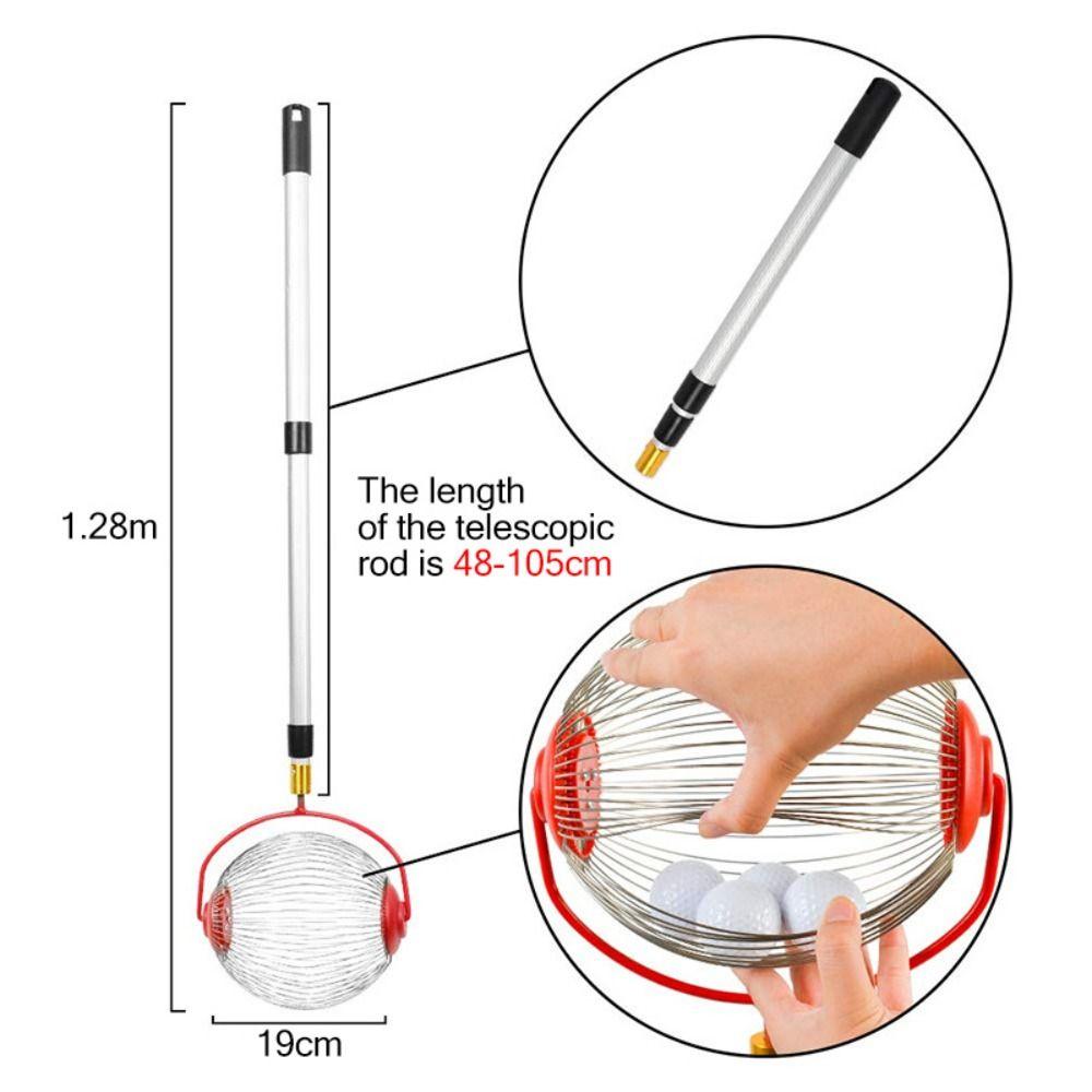 Durable Outdoor Garden Ball Collector Creative Adjustable Telescoping Pole Nut Harvester Manual Gift Ball Rolling Picker