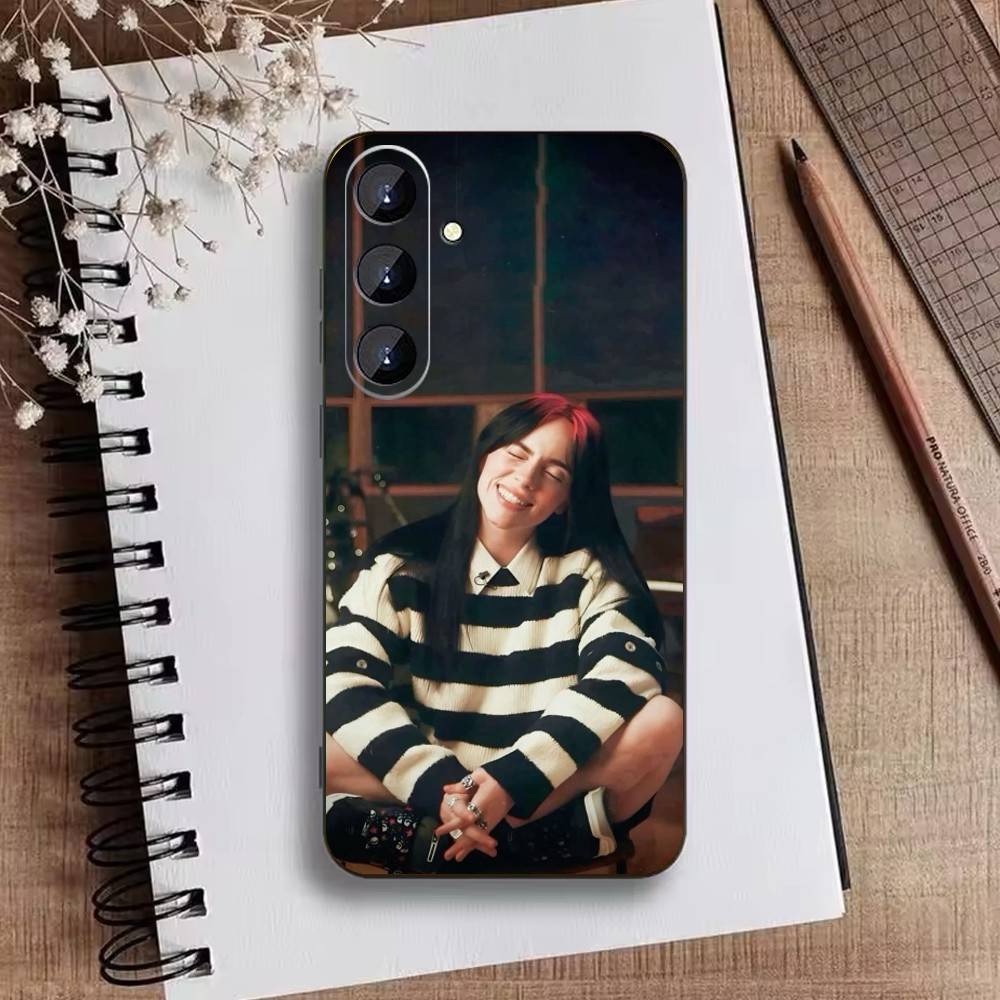 S-Singer B-Billie Eilish  Phone Case For Samsung Galaxy A73,A72,A71,A70,A52,A51 Others Soft Black Cover