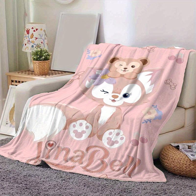 1pc, LinaBell (1) Home Decor Flannel Blanket Perfect Gift for Bedroom, Living Room, Travel, Camping, Car