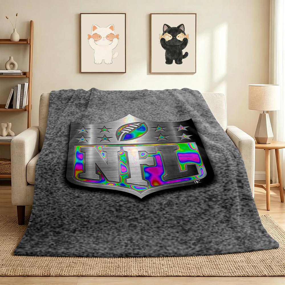 Nfl Shield Throw Blanket Flannel Blanket Soft Warm Sofa Bed Camping home Decor Unique Christmas Gift C102102