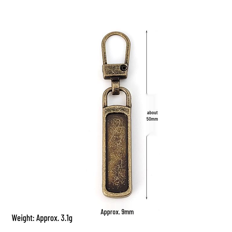 Detachable Metal Zipper Pull Tab Accessory for Bags, Shoes, and Clothes Repair